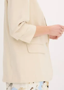 Blazer manches 3/4 ample en viscose