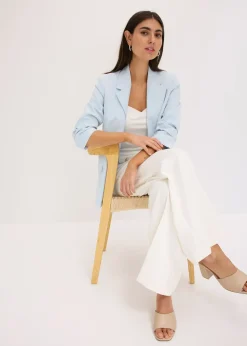 Blazer manches 3/4 ample en viscose