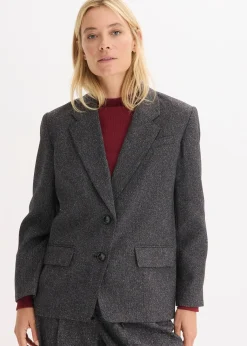 Blazer oversize en viscose mélangée