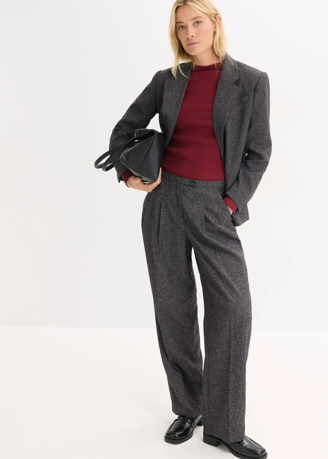 Blazer oversize en viscose mélangée