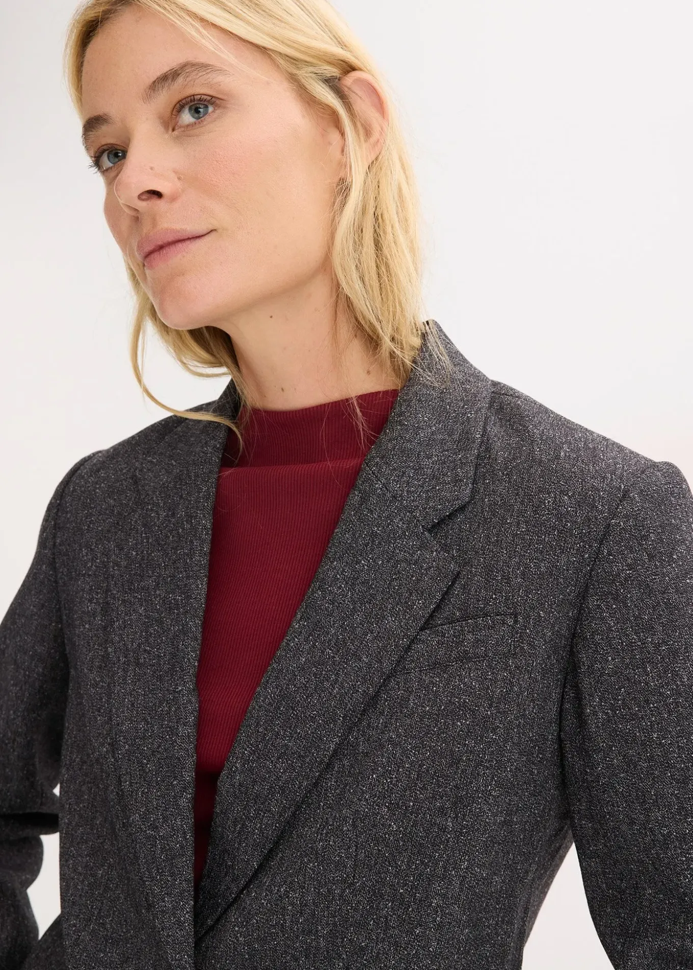 Blazer oversize en viscose mélangée