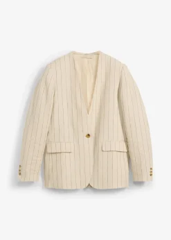 Blazer sans col 100% lin