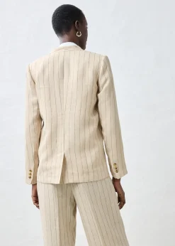 Blazer sans col 100% lin