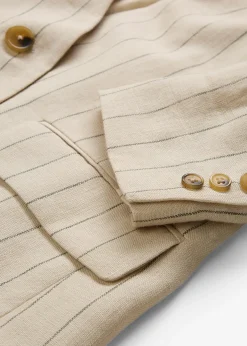 Blazer sans col 100% lin