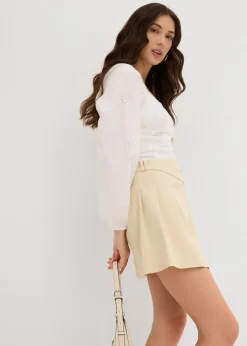 Blouse à broderie anglaise, 100% coton