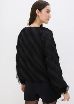 Blouse à détails frangés