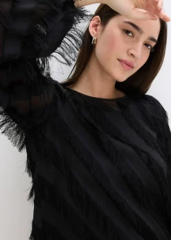 Blouse à détails frangés