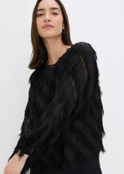 Blouse à détails frangés