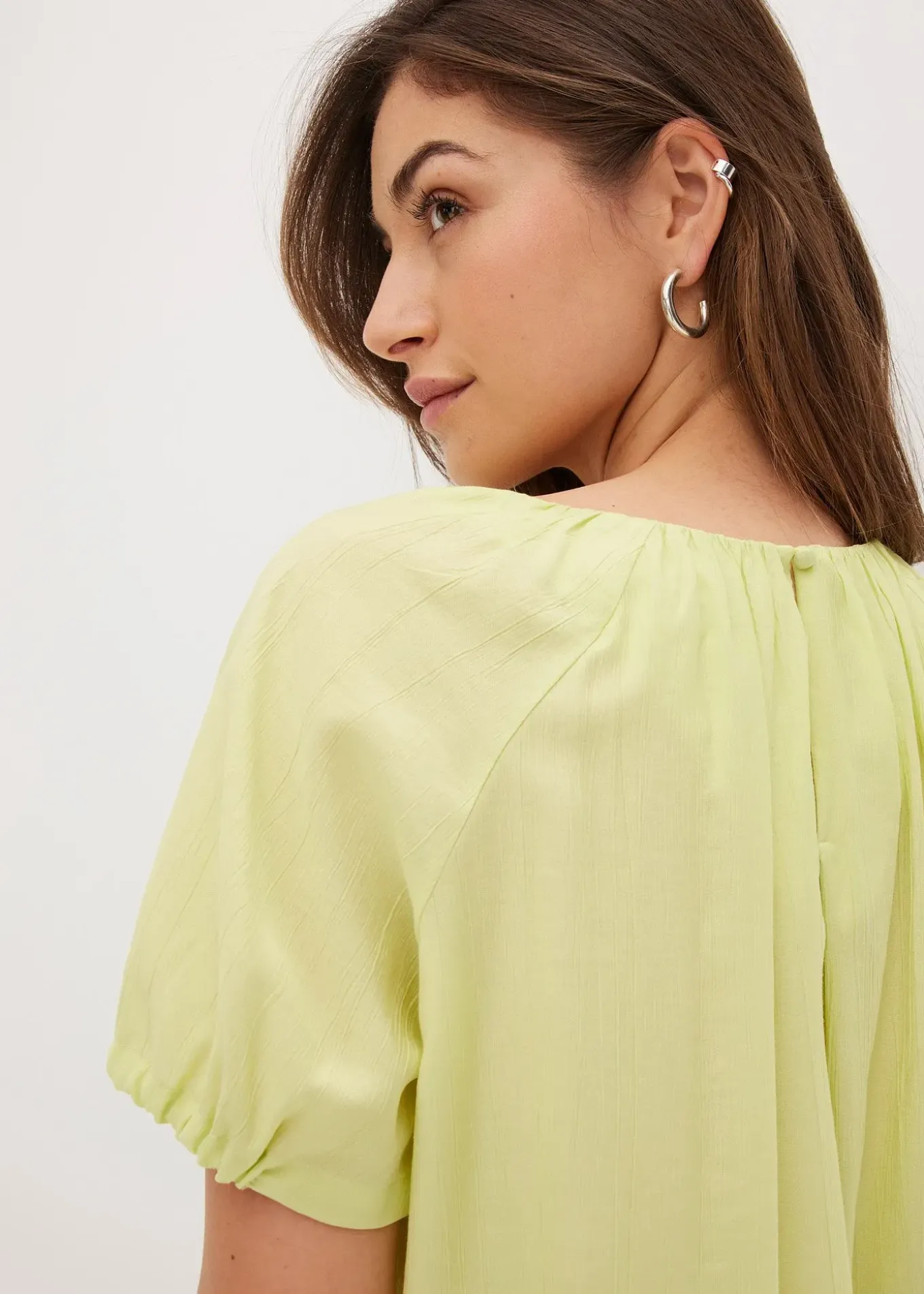 Blouse à effet froissé texturé