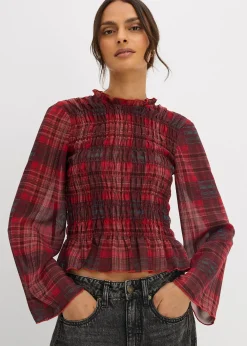 Blouse à empiècement smocké