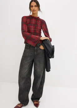 Blouse à empiècement smocké