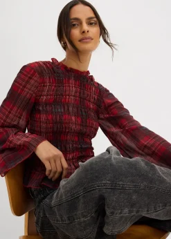 Blouse à empiècement smocké