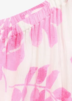 Blouse à encolure asymétrique en viscose texturée