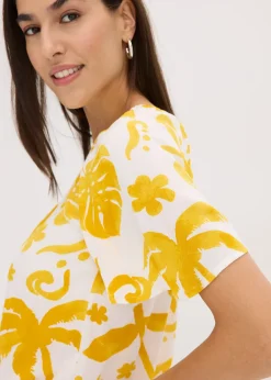 Blouse à encolure asymétrique en viscose texturée