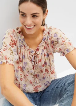 Blouse à encolure Bardot