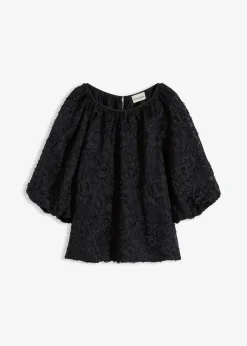 Blouse à motif floral texturé