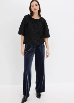 Blouse à motif floral texturé