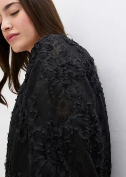 Blouse à motif floral texturé