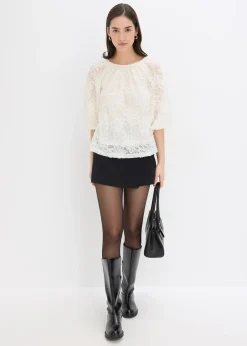 Blouse à motif floral texturé