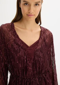 Blouse à sequins et franges