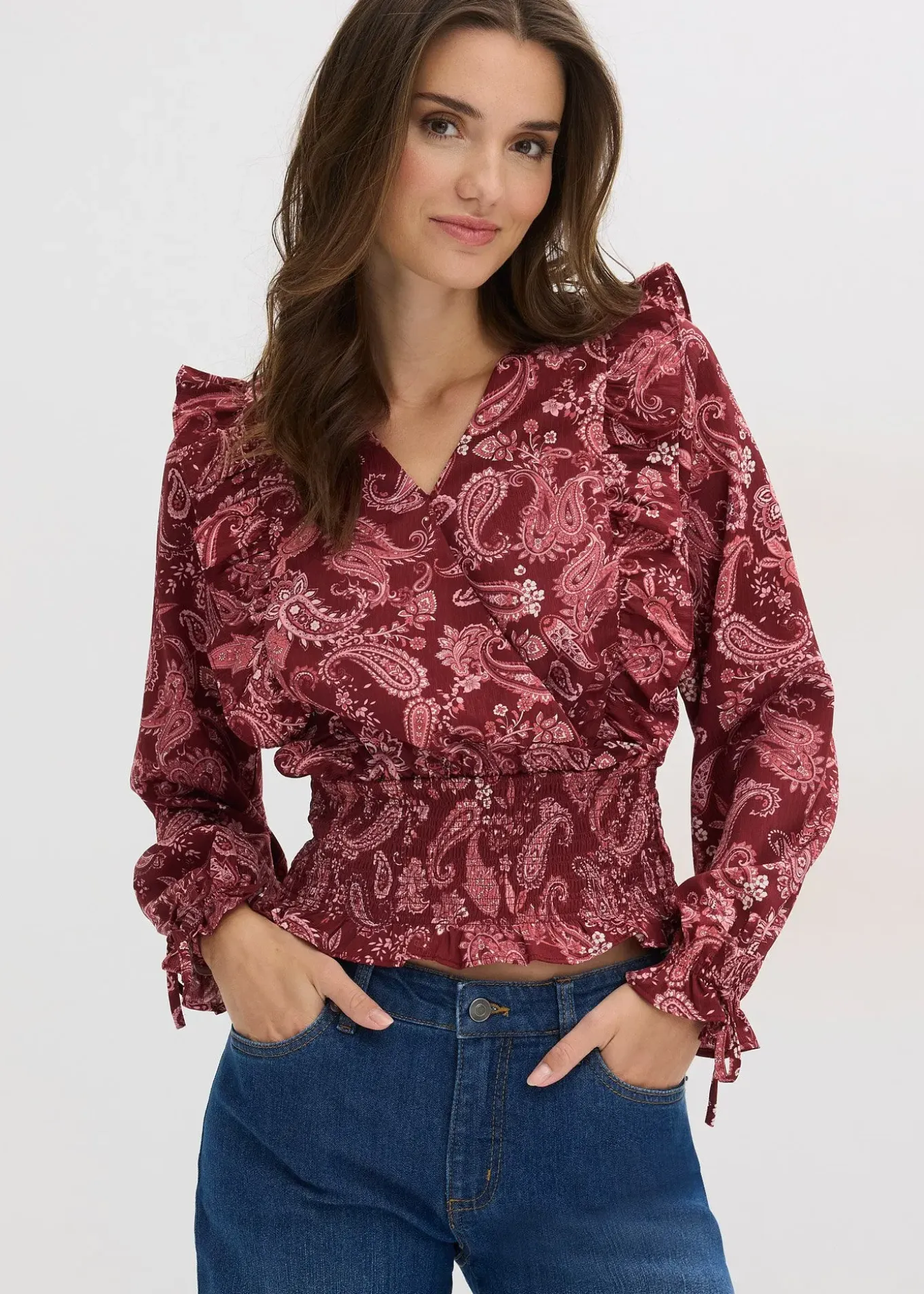 Blouse à volants et smocks