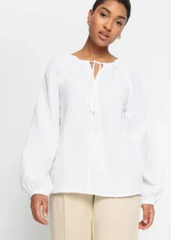Blouse ample en gaze de coton