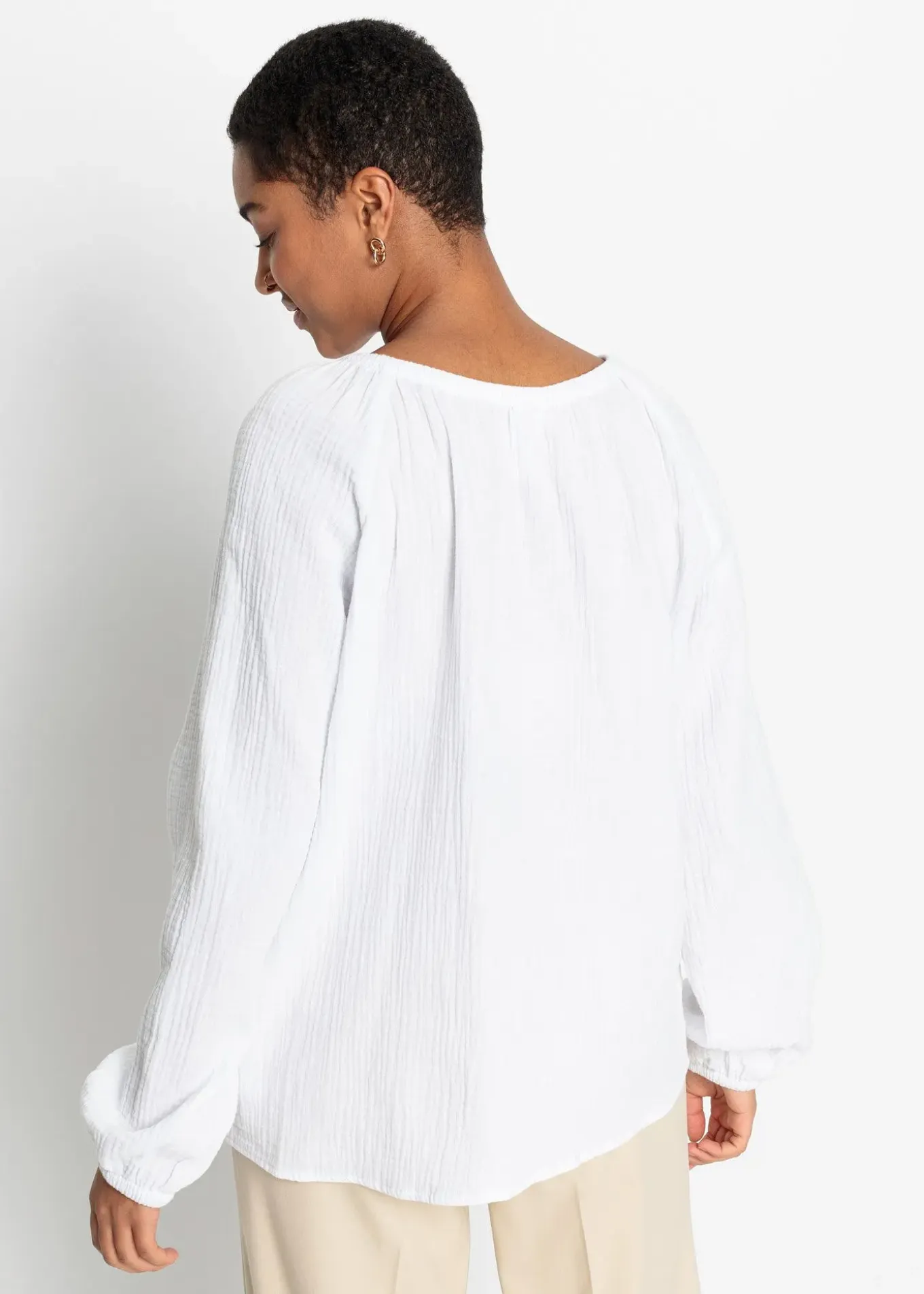 Blouse ample en gaze de coton