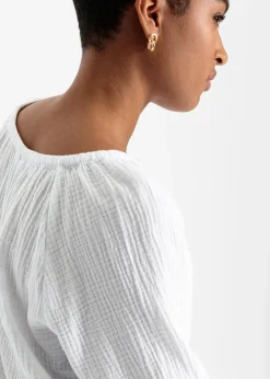 Blouse ample en gaze de coton