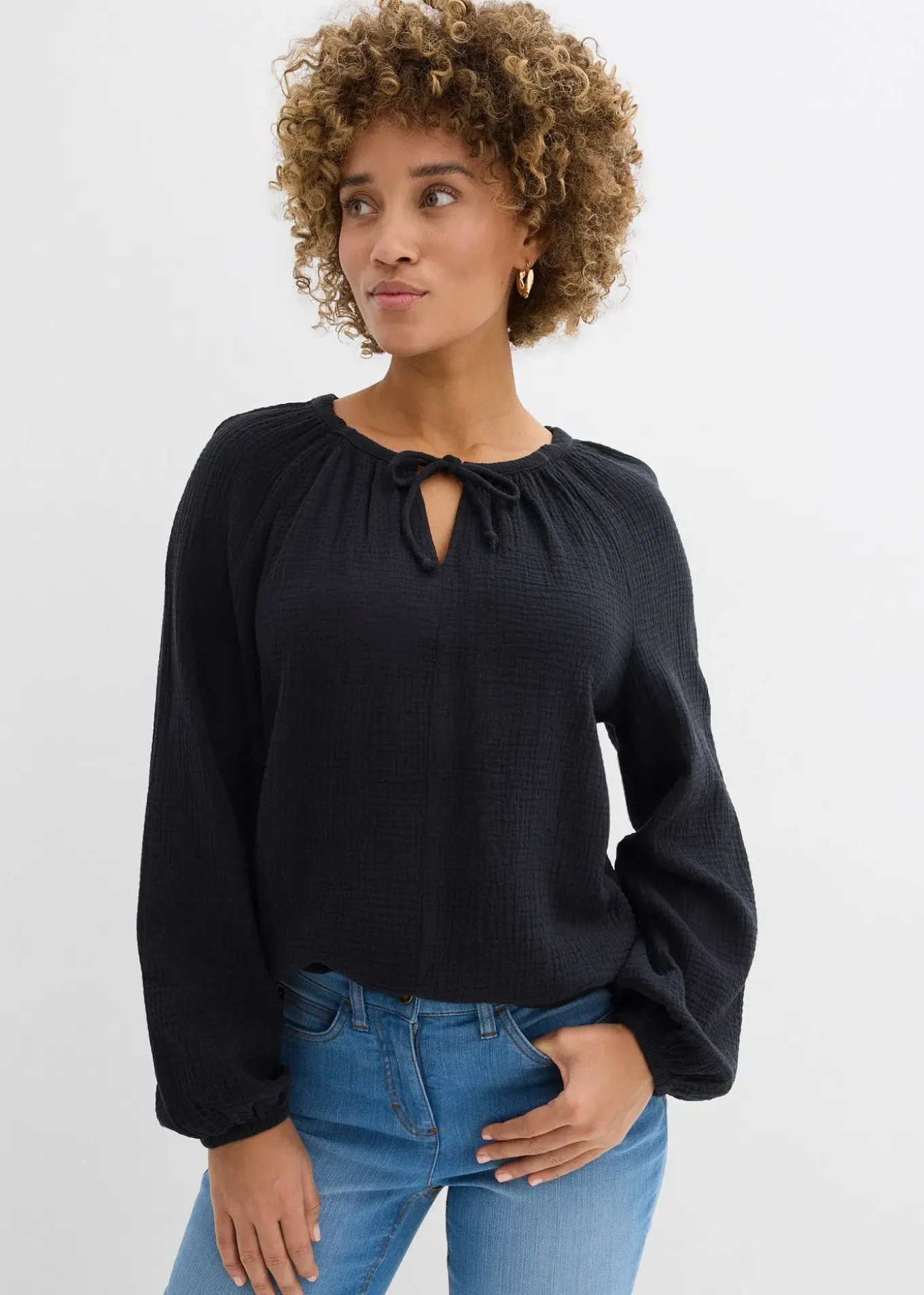 Blouse ample en gaze de coton