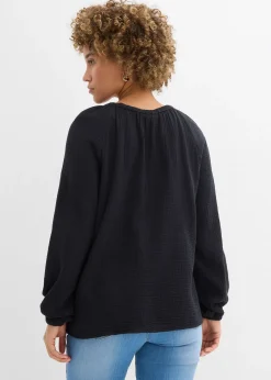 Blouse ample en gaze de coton