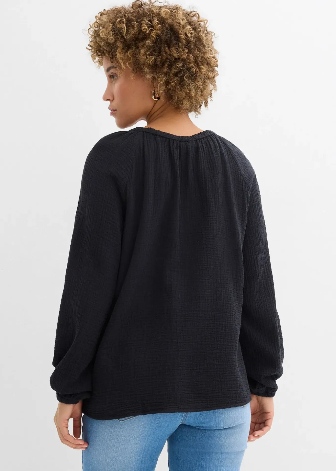 Blouse ample en gaze de coton