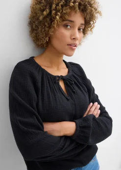 Blouse ample en gaze de coton