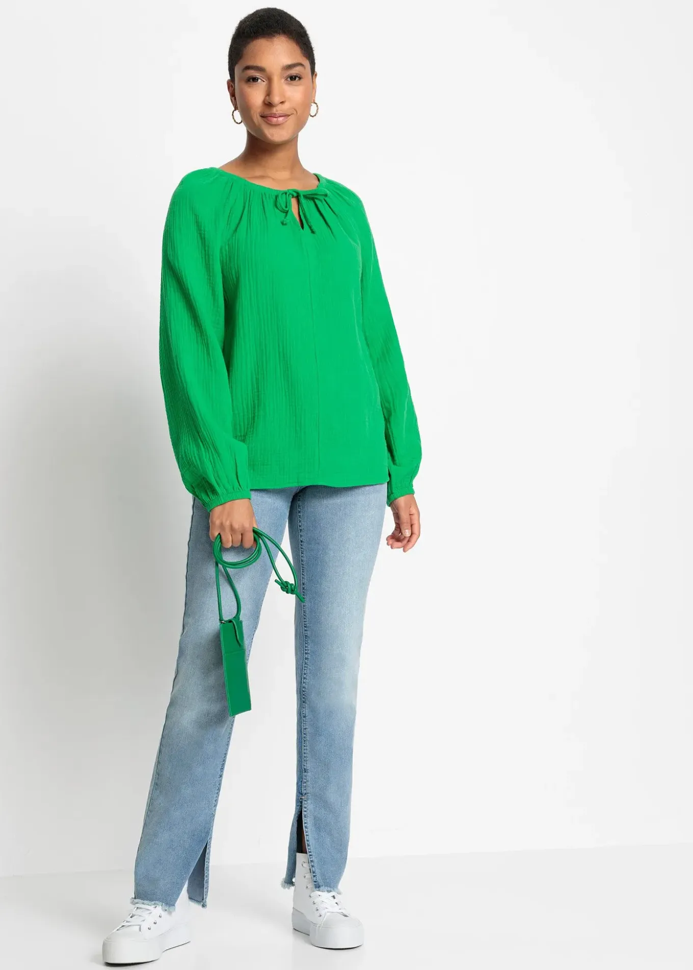 Blouse ample en gaze de coton