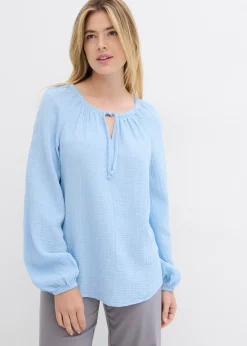Blouse ample en gaze de coton