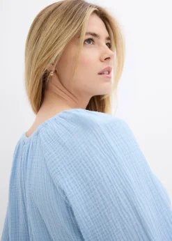 Blouse ample en gaze de coton