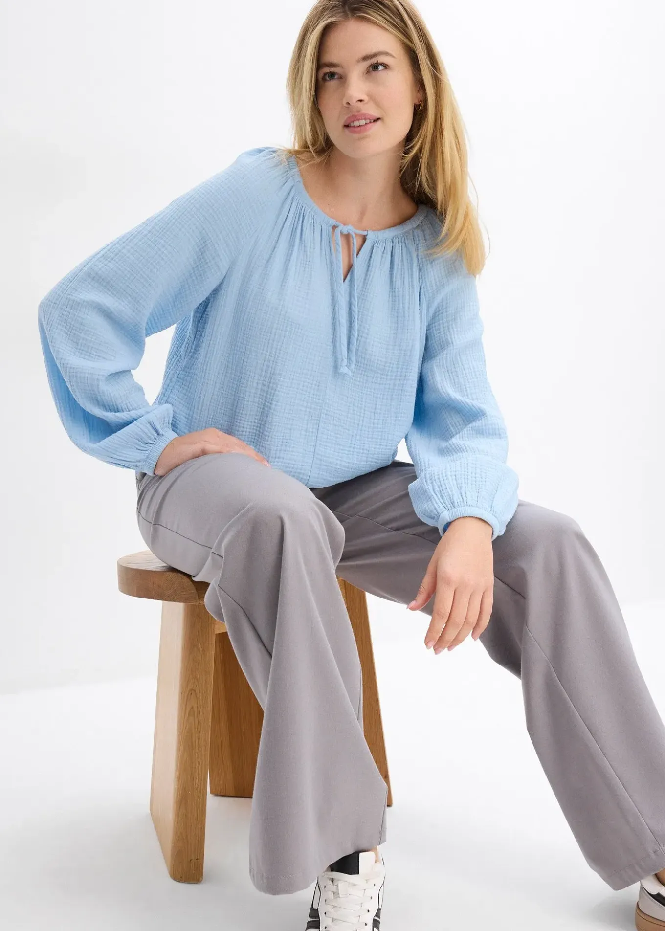 Blouse ample en gaze de coton