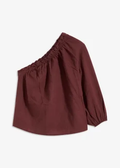 Blouse asymétrique en lin mélangé
