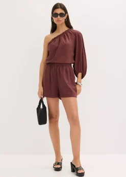 Blouse asymétrique en lin mélangé