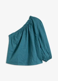 Blouse asymétrique en lin mélangé