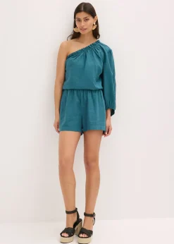 Blouse asymétrique en lin mélangé