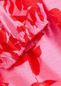 Blouse col Bardot imprimée en viscose mélangée