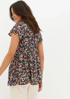 Blouse de grossesse et d’allaitement en viscose fluide