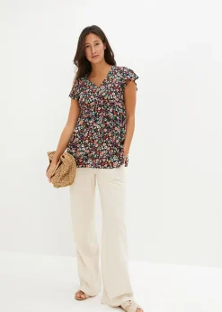 Blouse de grossesse et d’allaitement en viscose fluide