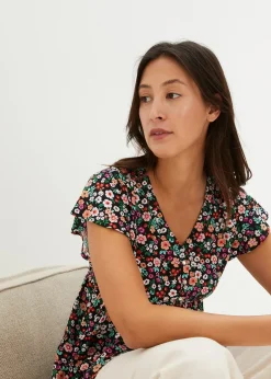 Blouse de grossesse et d’allaitement en viscose fluide