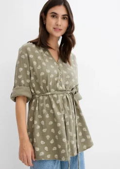 Blouse de grossesse et d’allaitement en gaze 100% coton