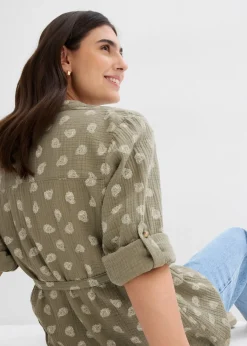 Blouse de grossesse et d’allaitement en gaze 100% coton