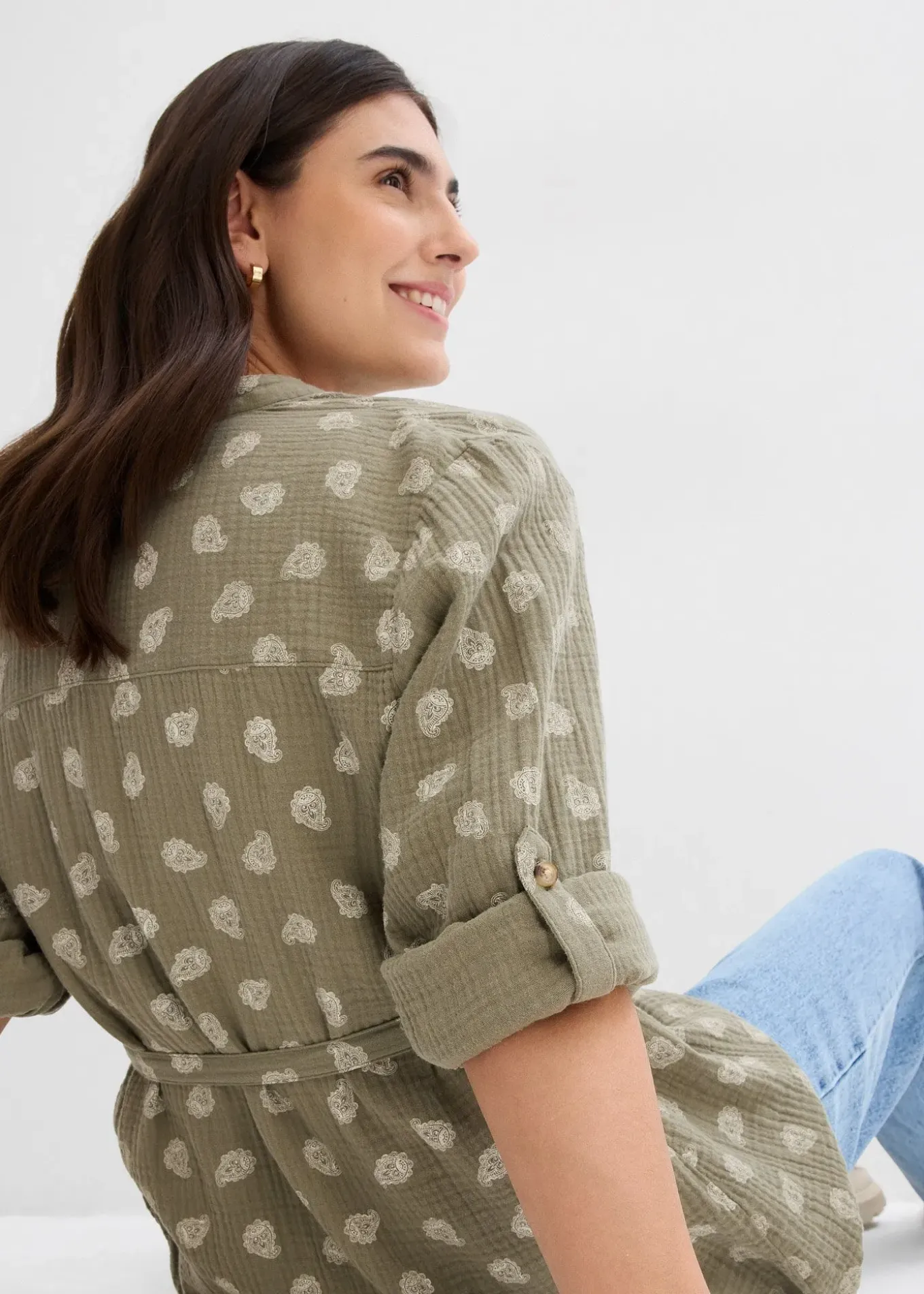 Blouse de grossesse et d’allaitement en gaze 100% coton