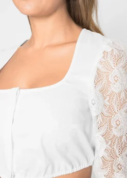 Blouse Dirndl avec manches en dentelle