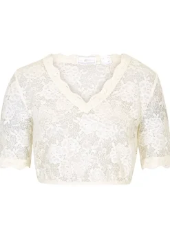 Blouse Dirndl en dentelle avec bouton