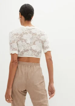 Blouse Dirndl en dentelle avec bouton